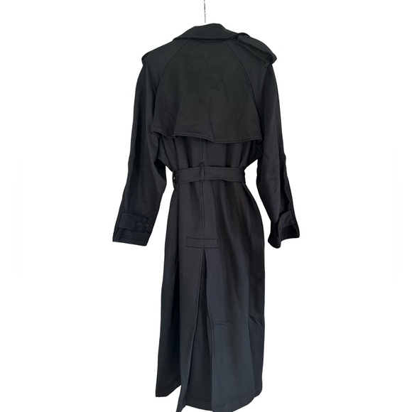 SKIMS NWT Boyfriend Fleece Oversized Trench Coat Onyx Women’s Size XXS - Picture 6 of 7
